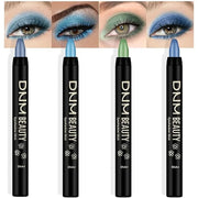 evpct 4Pcs Cream Blue Eyeshadow Stick Pencil Set for Eyes Waterproof Sky Blue Dazzling Blue Greenish Cyan Royal Blue Shimm...