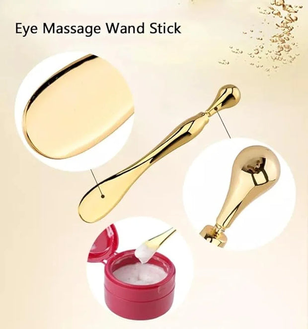 BetterJonny 3Pcs Metal Eye Cream Applicator Roller Wand Stick, Cosmetics Spoon Eye Cream Massager Wand Girls Women Facial ...