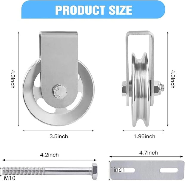 Home Gym Pulley System Garage,304 Stainless - Product Image