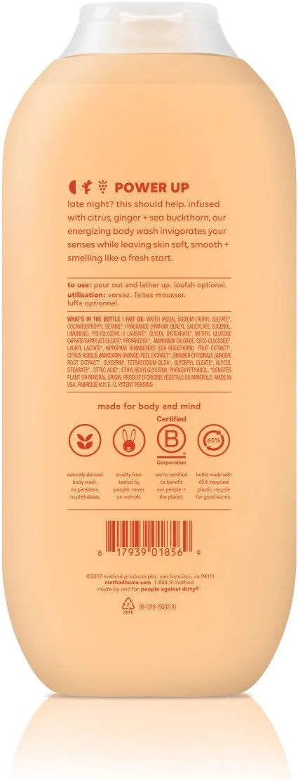 Method Body Wash, Energy Boost, Paraben and Phthalate Free, 18 oz (Pack of 6) - Product Image