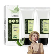 2PCS Matte Aloe Vera Sunscreen SPF 50+ PA+++ for Body & Face,Hydrating Long Lasting Moisturizing Aloe Sun Cream for Men & ...