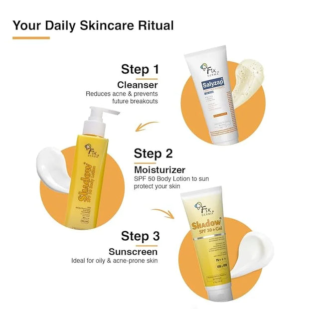 Fixderma Shadow SPF 30+ Gel, Dermatologist tested Offers SPF 30 +, Broad Spectrum UVA and UVB Protection, Water resistant ...