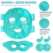 Ice Face Eye Mask for Dark Circles and Puffiness Cold Warm Compress, Gel Cold Cooling Face Mask Package for Women and Men,...
