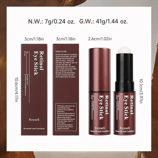 AKARY Retinol Eye Cream for Dark Circles and Puffiness, Skincare Under Eye Cream Eye Stick Reduce Wrinkles and Fine Lines,...