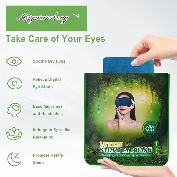 10PCS Steam Eye Mask, Relieve Eye Fatigue, Can be Used for Eye Relaxation, Jet Lag or Insomnia, Disposable Heated Steam Ey...