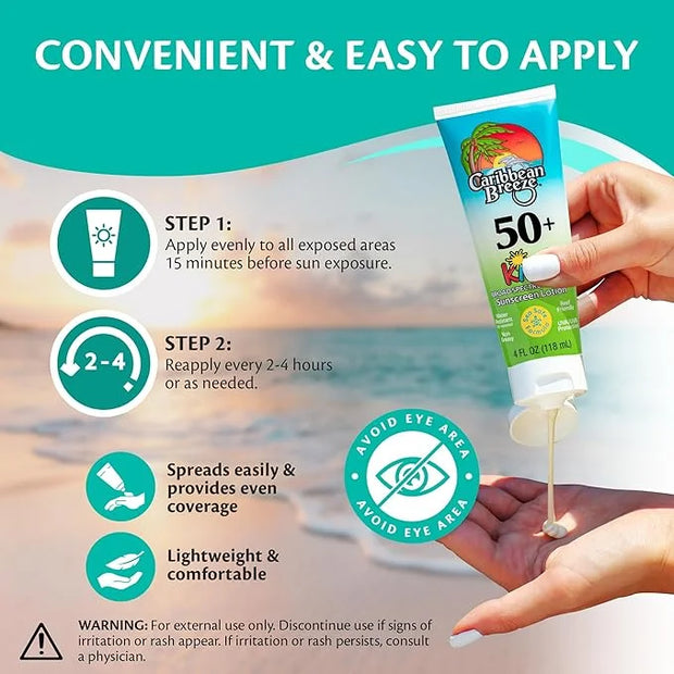 Reef Friendly Kids Sunscreen Lotion SPF 50, Mango Lime Scent Body Sunscreen Lotion, Rich in Anti Oxidants, Water Resistant...