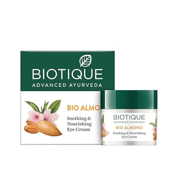 Biotique Bio Almond Soothing and Nourishing Eye Cream, 15 gm/.52 Oz. - Product Image