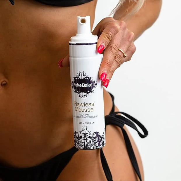 Fake Bake Flawless Self Tanning Mousse Streak-Free, Long-Lasting Natural Glow For All Skin Tones Women & Men - Sunless Tan...