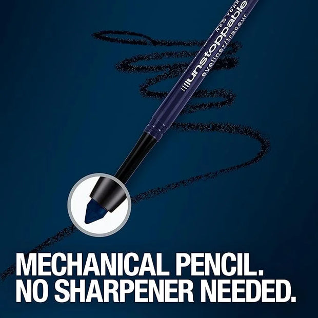 Maybelline Unstoppable Waterproof Mechanical Brown Eyeliner Pencil, Easy to Apply, Smooth Glide, Up to 24 Hour Wear, Espre...