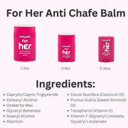 Body Glide For Her Anti Chafe Balm | Chafing stick with added emollients | Great for dry, sensitive skin and/or sensitive ...