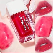 Fruit Pearlescent Plumping Lip Oil, Pearl & Shimmer Mini Lip Gloss Kit, Lip Care Hydrating Lip Gloss Tinted Lip Balm, Long...