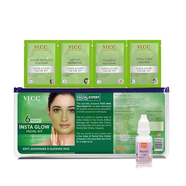 VLCC Salon Series Instaglow Facial Kit (6 Facials)(240gm+12ml) - Product Image