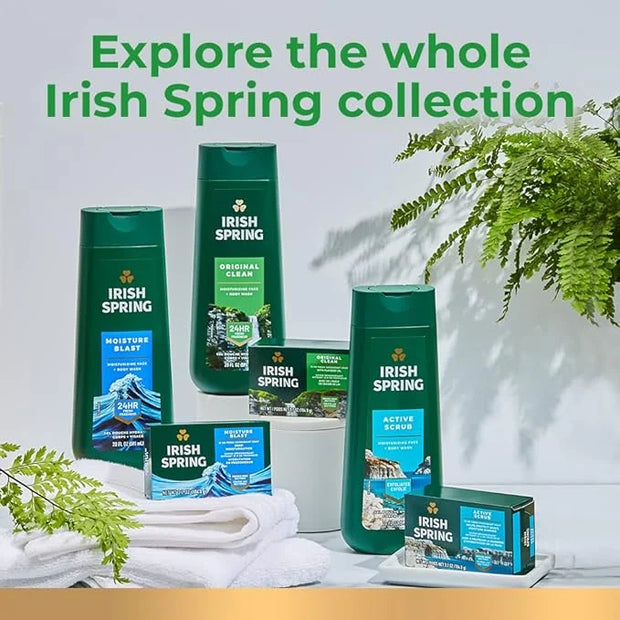 Irish Spring Men's Body Wash Shower Gel, Aloe Mist, 20 Oz, 4 Pack - Product Image