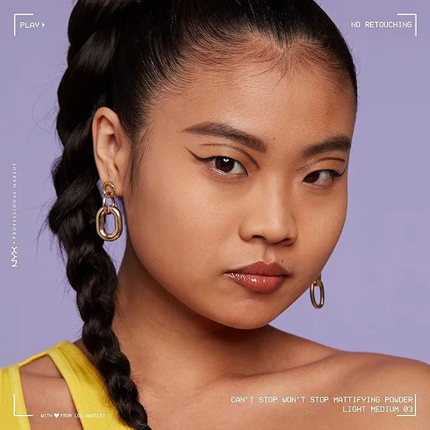 NYX PROFESSIONAL MAKEUP Can't Stop Won't Stop Mattifying Pressed Powder - Light Medium - Product Image
