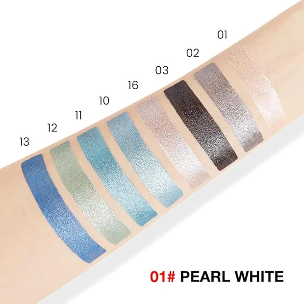 evpct Pearl White Shimmer Cream Eye Shadow Brightener Sticks Set for Eyes, White Shimmery Matte Pencil Eye shadow Applicat...