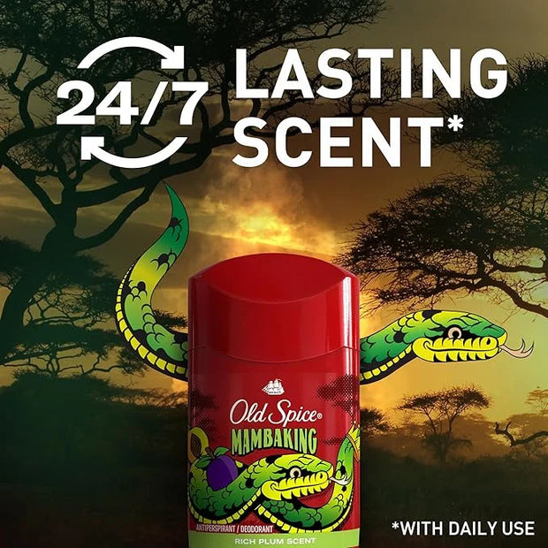 Old Spice Aluminum Free Deodorant for Men, 24/7 Odor Protection, 24/7 Freshness & Lasting Scent, Goes on Clear, MambaKing ...