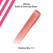 Almay Color & Care Hydrating Lip Gloss, Soft Natural Hues, Prebiotic Complex, Hyaluronic Filling-Sphere Technology, 400 Pe...