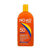 NO-AD SPF 50 SPORT Sunscreen Lotion | Hypoallergenic | Broad Spectrum UVA/UVB Protection | Water Resistant | Octinoxate & ...
