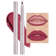 evpct Silky Lip Liner Pencil Retractable, Plum Red Smooth Lip Liner Creamy Velvet Lipliner Long-Lasting for Korean Makeup ...