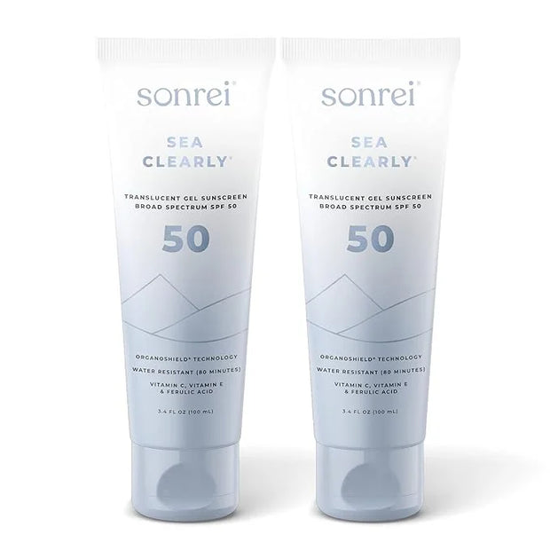 Sonrei Sea Clearly Premium SPF 50 Clear Face and Body Organoshield Sunscreen Gel | UVA, UVB & Antioxidant Enriched, UV Pro...