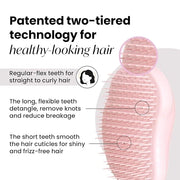Tangle Teezer Original Detangler Brush, Dry & Wet Travel Size Mini Hair Brush, for Kids & All Hair Types, Millennial Pink ...
