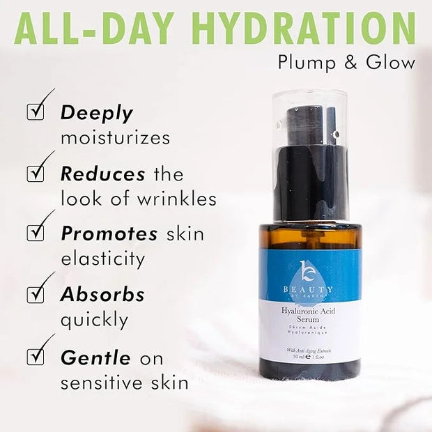 Face Serum - Hyaluronic Acid Serum for Face Anti Aging Serum with Hyaluronic Acid & Aloe Vera Hydrating Serum, Anti Wrinkl...
