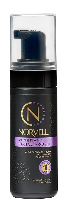 Norvell Venetian Sunless Facial Self Tanner Mousse with Bronzer, 1.7 Fl Oz - Instant Self Tanning - Natural Looking - Anti...