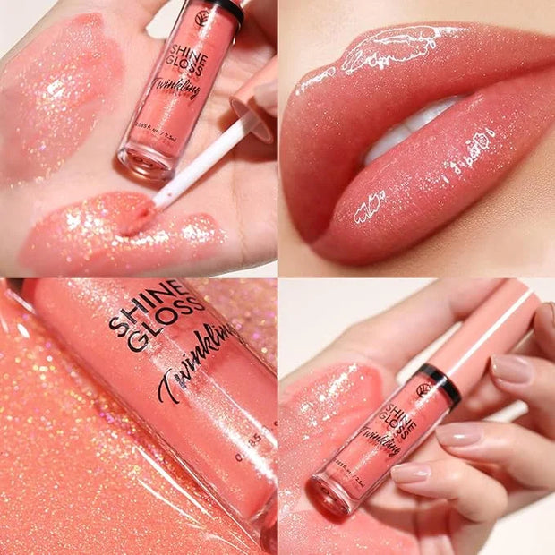Lipgloss Lip Plumper Gloss Shimmer High Shine Lip Gloss Moisturizing Tinted Lip Gloss Long Lasting Waterproof Lip Oil (03#...