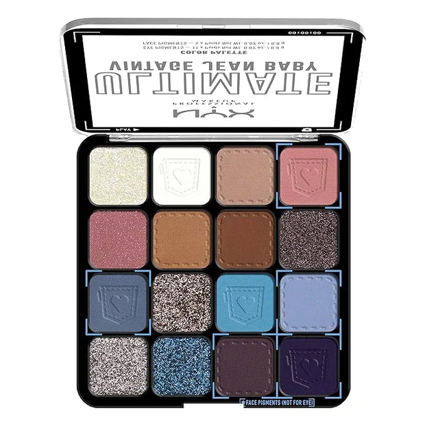 NYX PROFESSIONAL MAKEUP, Ultimate Shadow Palette, Eyeshadow Palette - Vintage Jean Baby - Product Image