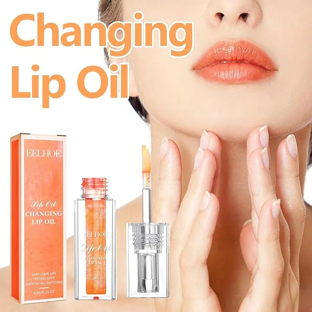 Midnight Boss Up Magic Color Changing Lip Oil Stain Cosmetic PH Actived Moisturizing Hydrating Glow Gloss Tinted Transpare...