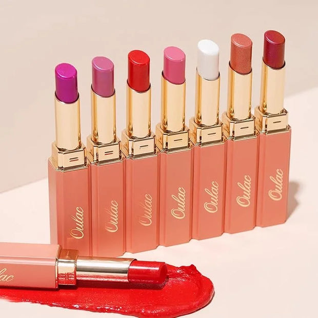 Oulac Moisture Mauve Pink Lip Gloss - 2 in 1 Shimmer Lipstick & Lip Balm, Long Lasting Hydrating, Juicy & Glossy finish, S...