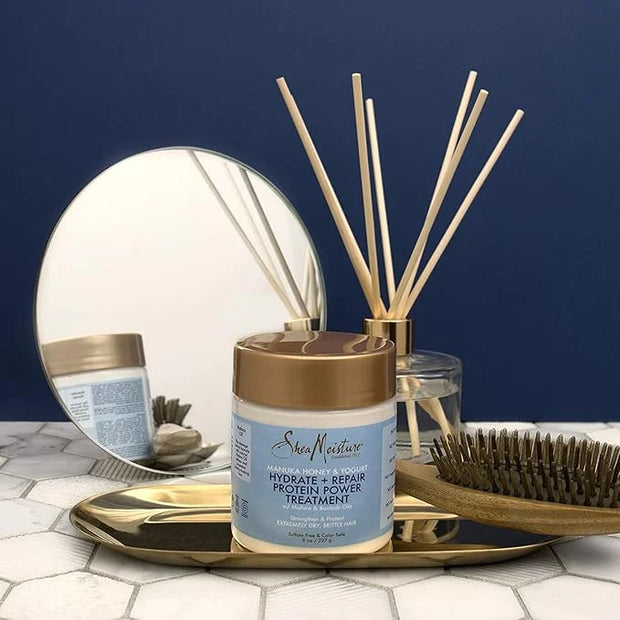 SheaMoisture Hair Mask - Manuka Honey & Yogurt, Hydrate + Repair Protein Power Treatment, Hair Treatment for Dry, Damaged ...
