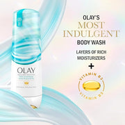 Olay Body Wash for Women, Indulgent Moisture, 24hr Moisturizing & Nourishing Formula, Infused with Vitamin B3 Complex, Lux...