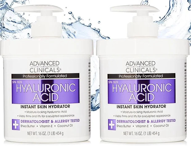 Advanced Clinicals Hyaluronic Acid Moisturizer Body Cream W/Vitamin E | Hydrating Cream & Body Lotion For Women & Men To H...