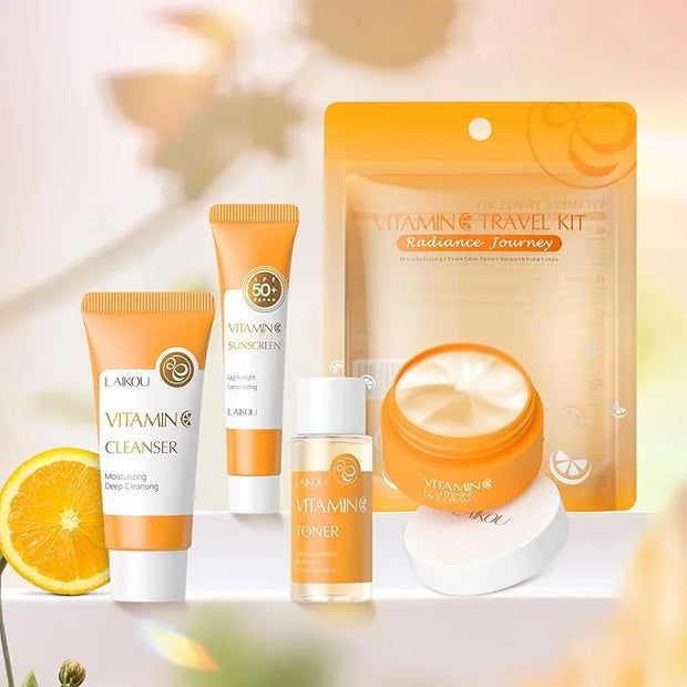 Vitamin C Skin Care Set For Teen Girls, 12 In 1 Vitamin C Birthday Gifts for WomensWith Toner,Cleanser,Toner,Cream,Eye Cre...