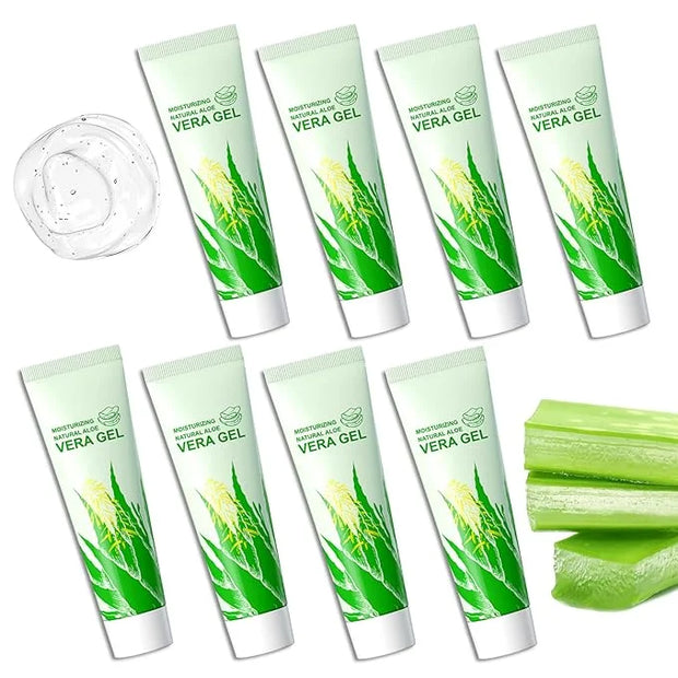8PCS Aloe Vera Gel for Face & Skin,Organic Aloe Vera Gel,Hydrating After Sun Cream for Travel Size,Moisturizing Lotion for...