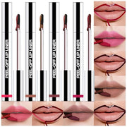 4 Pcs Matte Liquid Lip Stain Peel Off Lip Liner, Long Lasting Lip Tattoo, Waterproof & Transfer-Proof Lip Liner Peel Off L...