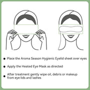 Aroma Season Vibrating Heated Eye Mask and Hygienic Eyelid Sheets - Product Image