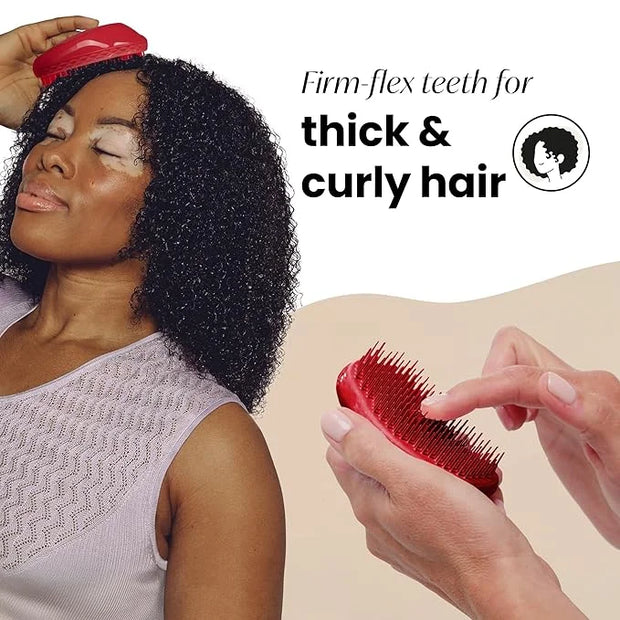 Tangle Teezer Original Detangler Brush, Dry & Wet Hair Brush for Thick & Curly Hair Types, Salsa Red - Product Image