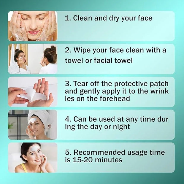 12-Piece Silicone Wrinkle Patch Set with Collagen, Vitamin E & Aloe – GlowPatch Anti-Aging Reusable Face & Eye Pads – Styl...