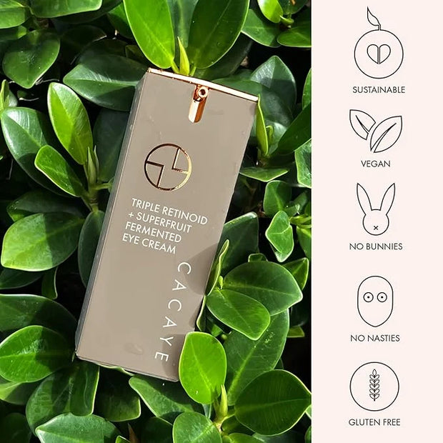 CACAYE Triple Retinoid Eye Cream for Anti Aging 0.5 fl oz - Natural Retinol Alternative Under Eye Cream for Wrinkles, Fine...