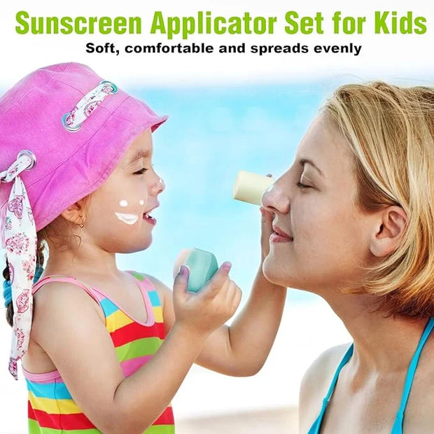 Mity rain Sunscreen Applicator for Kids, 3PCS Sunscreen Roller Bottle and Sunblock Buddy Brush Set, Buddies Sunscreen Appl...