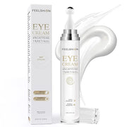 6% Caffeine + 1% Retinol Eye Cream for Dark Circles, Puffy Eyes & Bags | 360° Massage Ball for Fine Lines | Collagen & Cen...