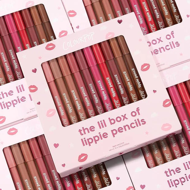 ColourPop Lil Box of Lippie Pencils Makeup Kit - 10-Piece Vegan Lip Liner Set (3.05 oz) - Product Image