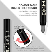 evpct Pearl Black Shimmer Cream Eye Shadow Brightener Sticks Set for Eyes, Black Shimmery Matte Pencil Eye shadow Applicat...