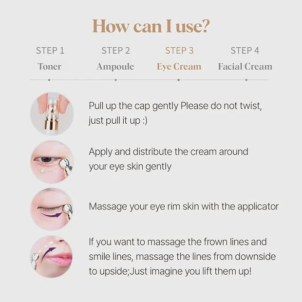Multi Hyaluronic Hydrating Eye Cream | Moisturizing with 9 layer of hyaluronic acid | Special applicator for the eye area ...