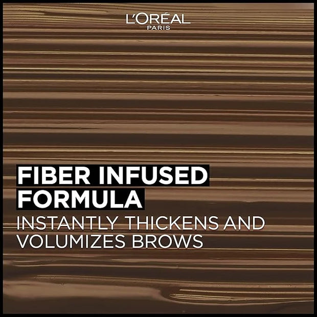 L'Oreal Paris Infallible Volumizing 24H Wear Brow Mascara, Long Lasting Eyebrow Makeup for 2X Fuller Eyebrows, 8.0 Light B...