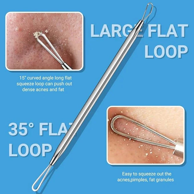 TsMADDTs Blackhead Remover Tools, Ingrown Hair Tweezers, Pimple Popper Tool Kit, Blackhead Extractor, Eyebrows Tweezers fo...