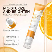 Easilydays Vitamin C Eye Cream & Under Eye Serum, Refreshing, Hydrating, Radiant Glow Eye Care Eye Roller Serum with 360° ...