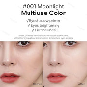 KYDA Single Matte Eyeshadow - Sheer Off White Vanilla, Ultra-fine Lightweight Powder, Brightening Primer, Multiuse Blendab...